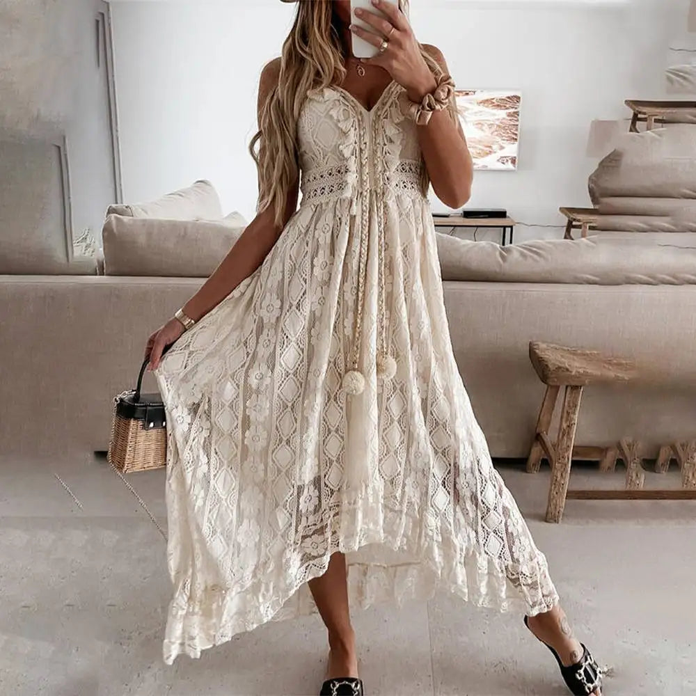 Elegantes Boho-Kleid mit fließendem Design Für Frauen