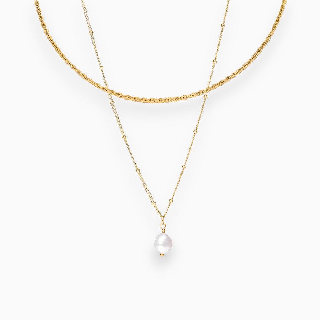 Schickes Perlenkette Set mit elegantem Stil für Damen