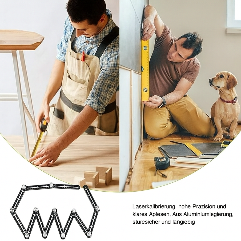 Multifunktionales Winkelmesswerkzeug Lineal für präzise Messungen product image 6