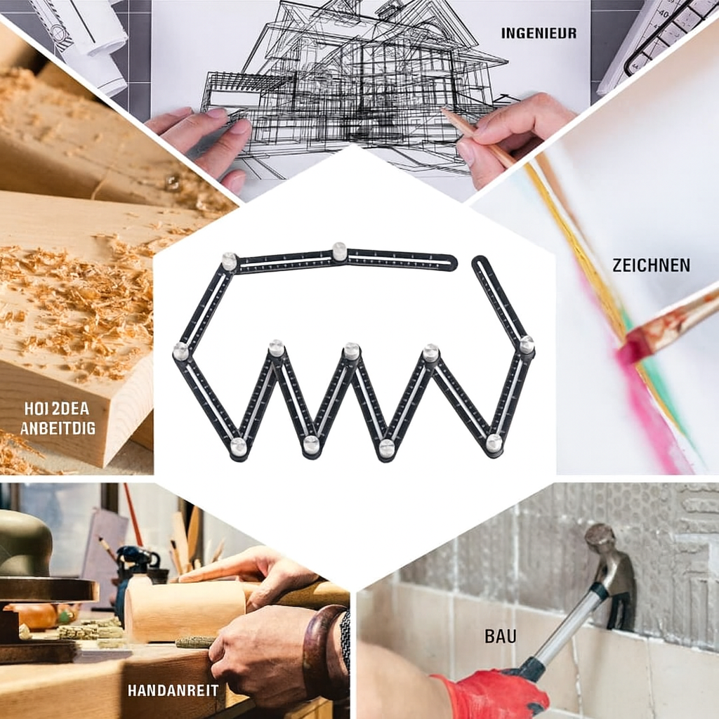 Multifunktionales Winkelmesswerkzeug Lineal für präzise Messungen product image 3