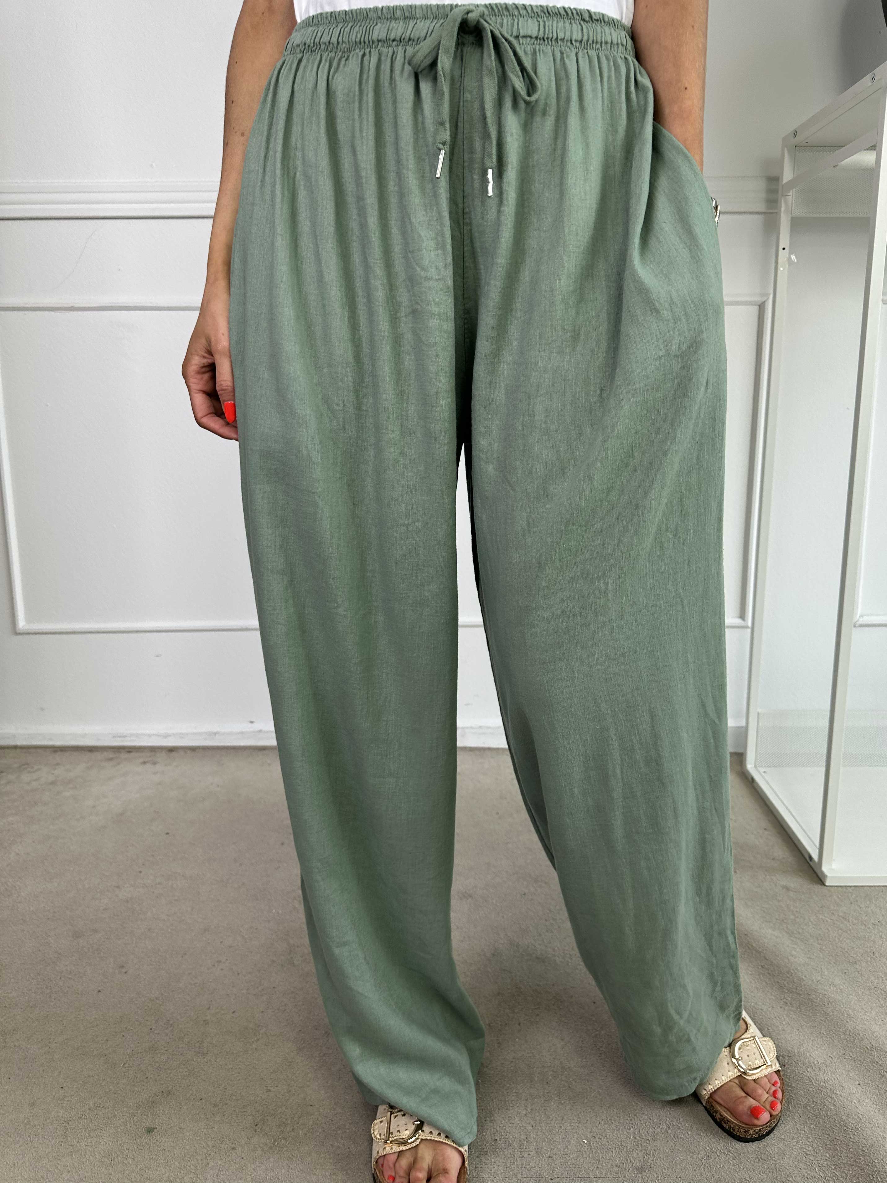 Damaris | Weite Leinen-Viskose Hose
