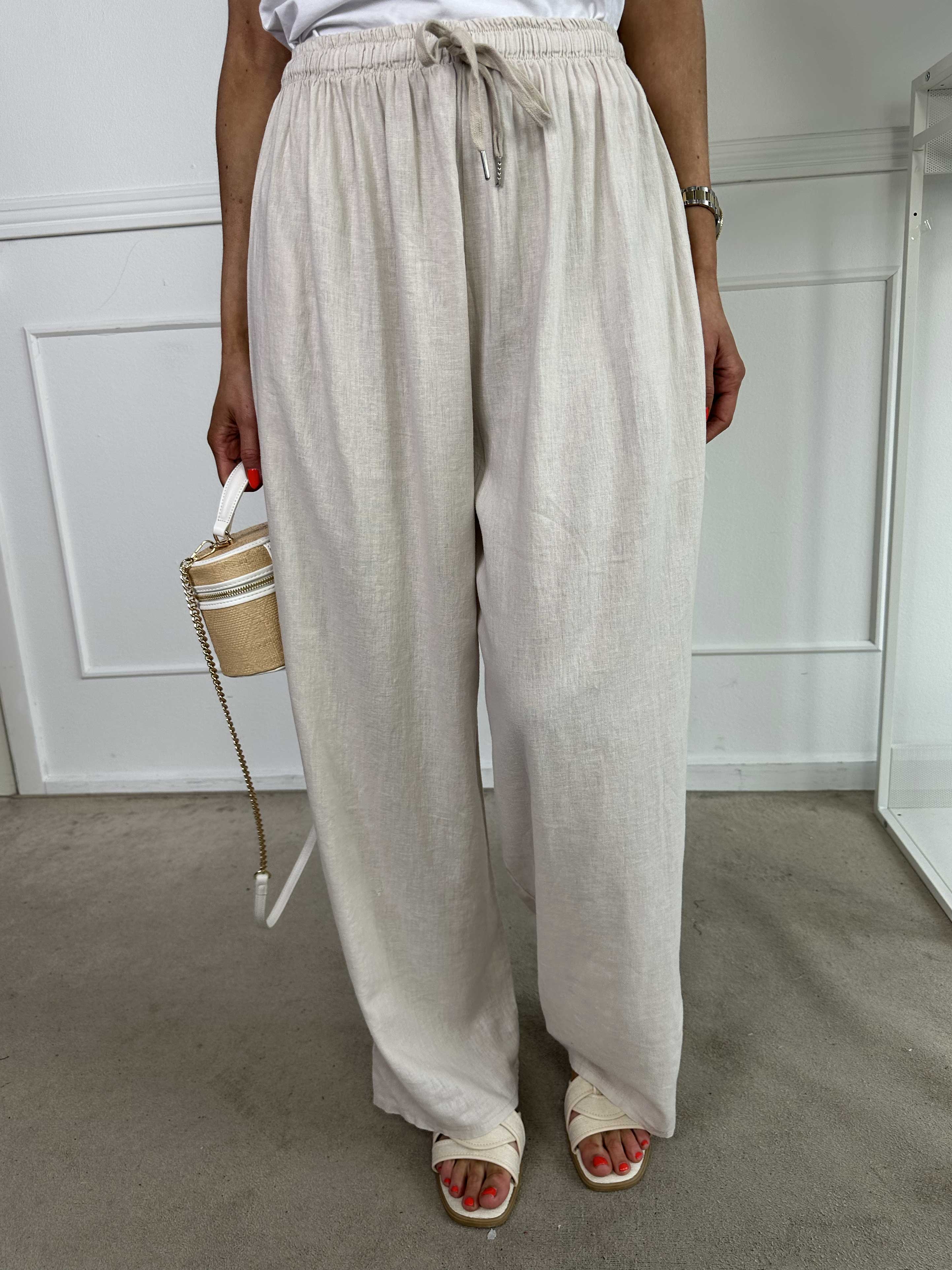 Damaris | Weite Leinen-Viskose Hose