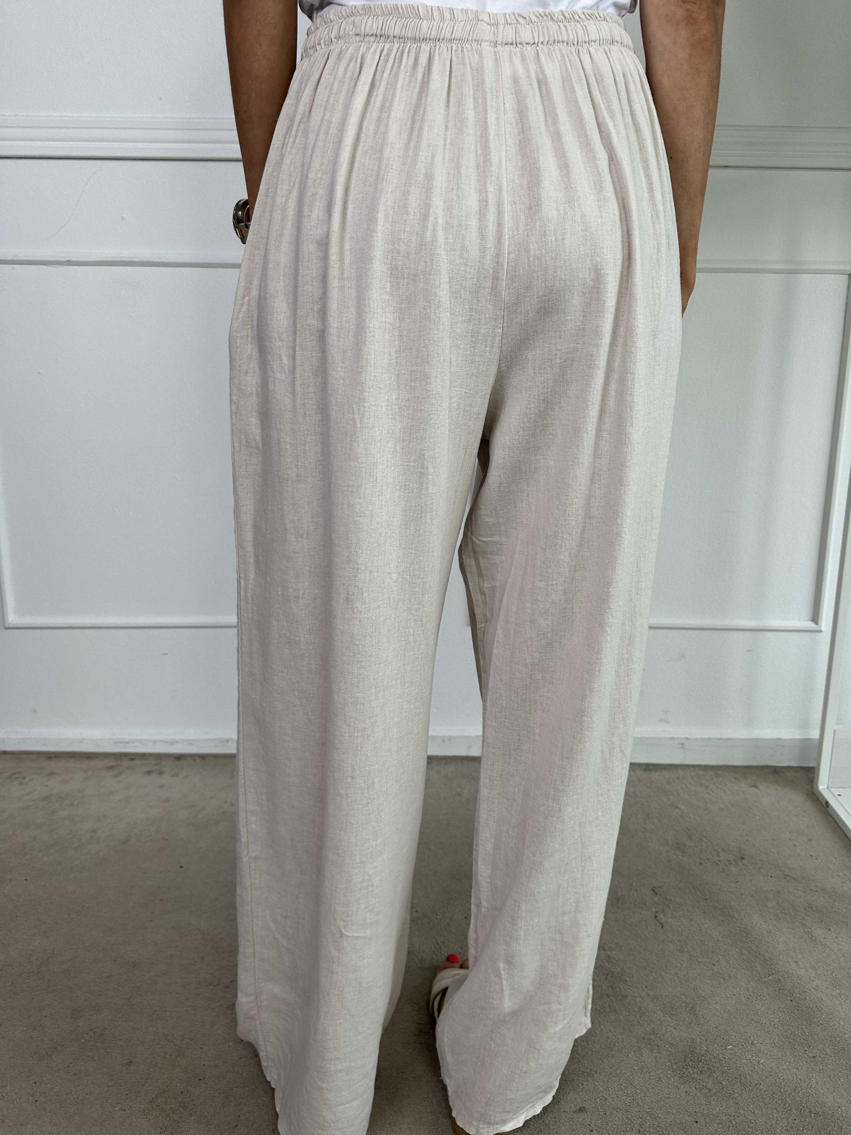 Damaris | Weite Leinen-Viskose Hose