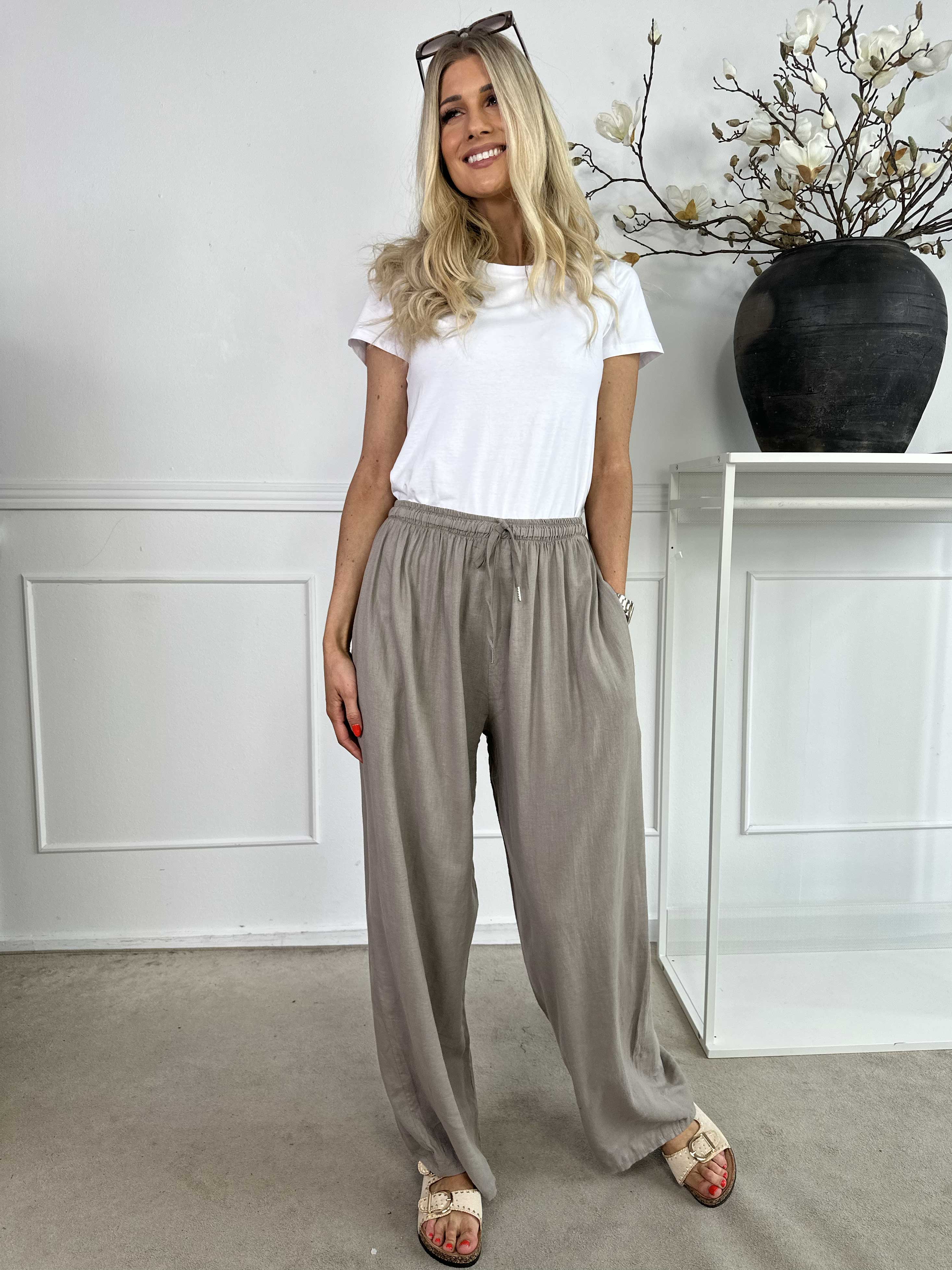 Damaris | Weite Leinen-Viskose Hose