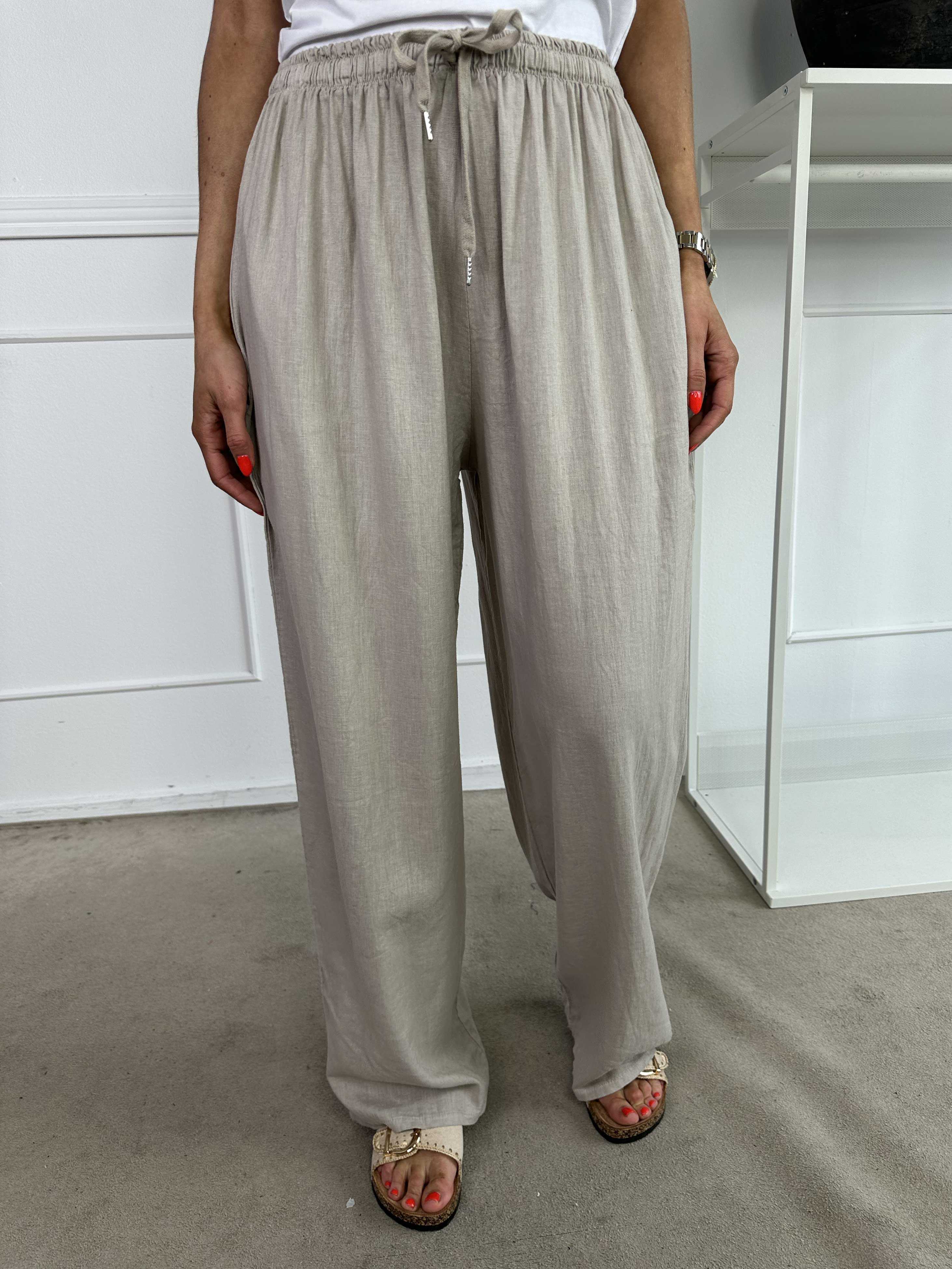 Damaris | Weite Leinen-Viskose Hose