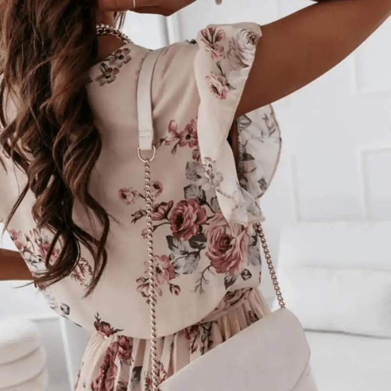 Ayasha | Plissiertes Blumenkleid
