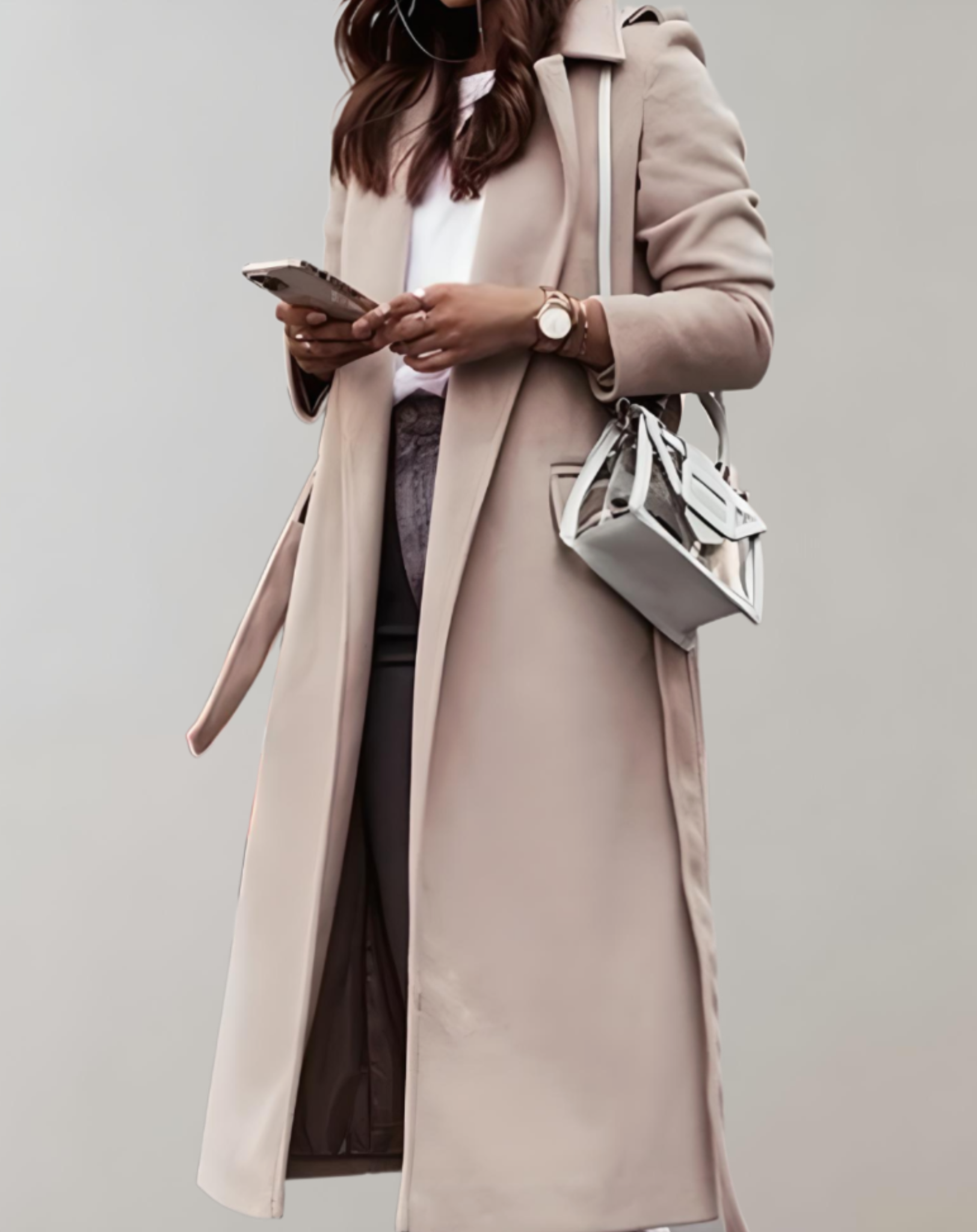 Alethia | Eleganter Wollmantel mit Gürtel