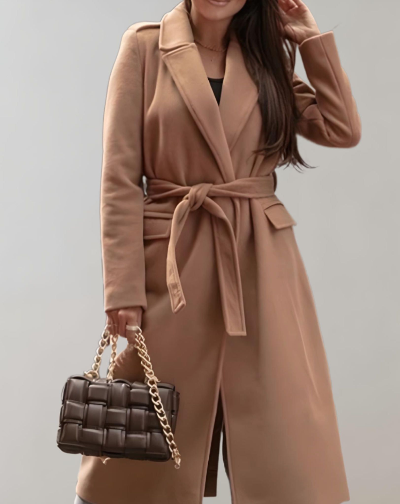 Alethia | Eleganter Wollmantel mit Gürtel