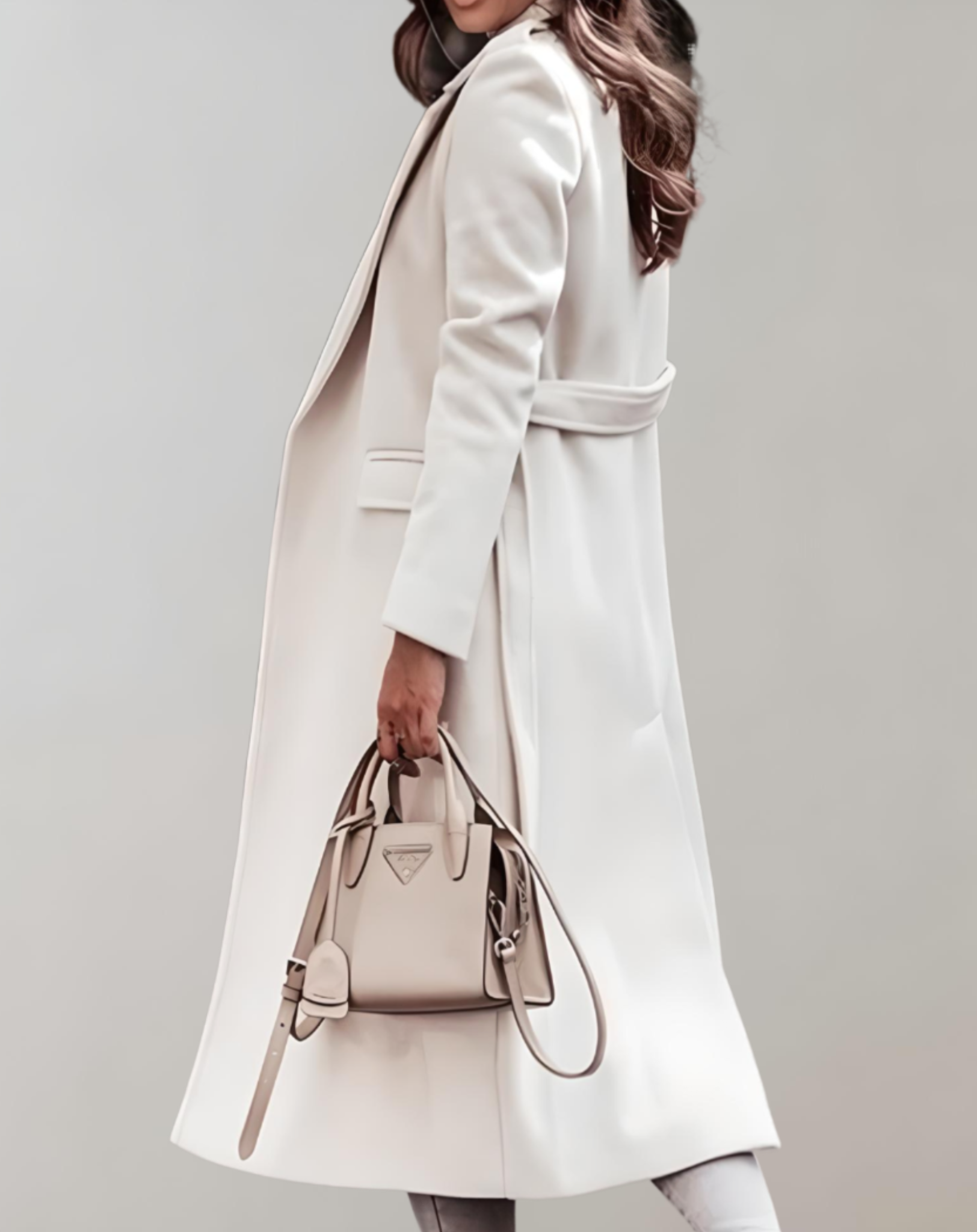 Alethia | Eleganter Wollmantel mit Gürtel