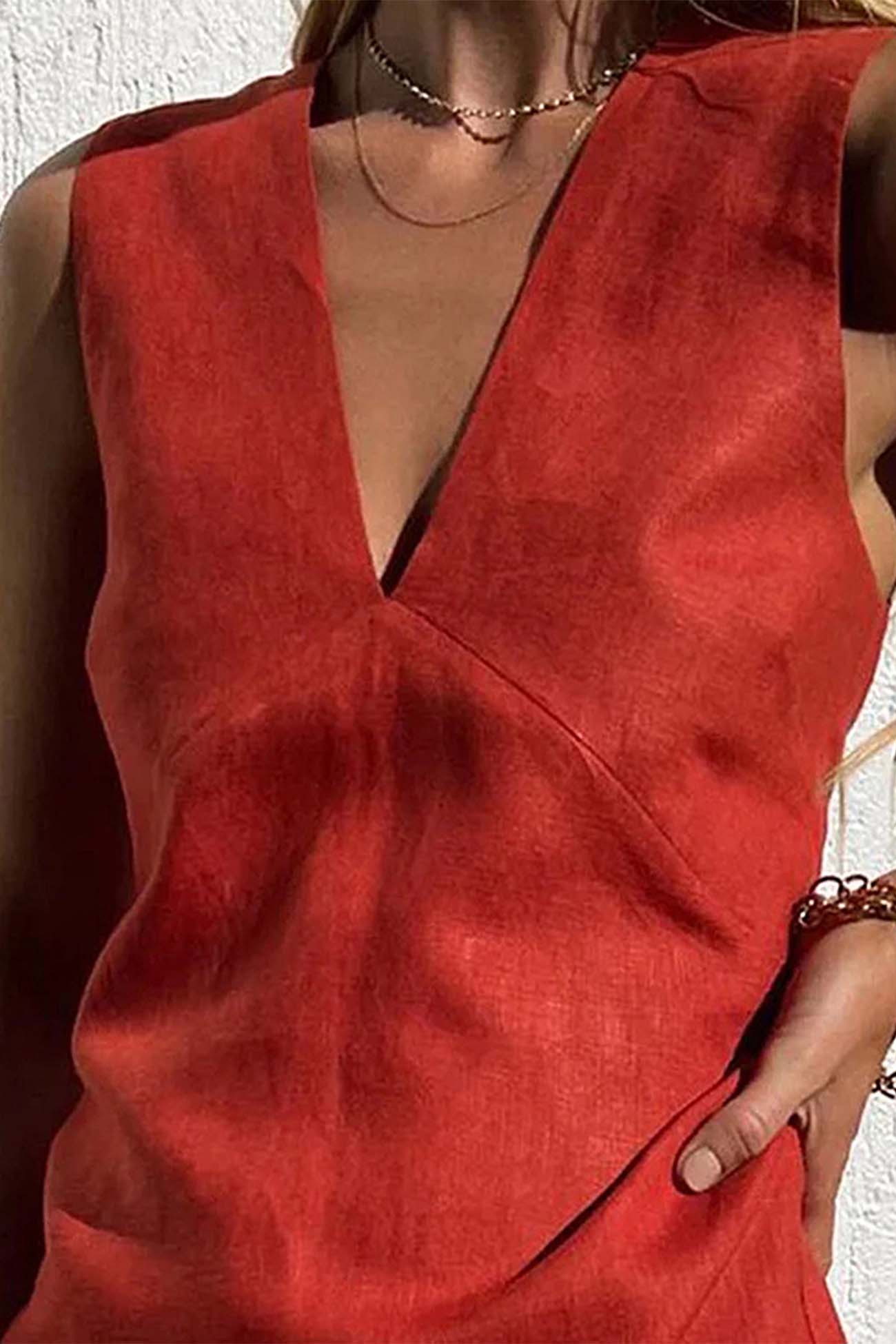 Elvianne | Sommer Minikleid aus Leinen