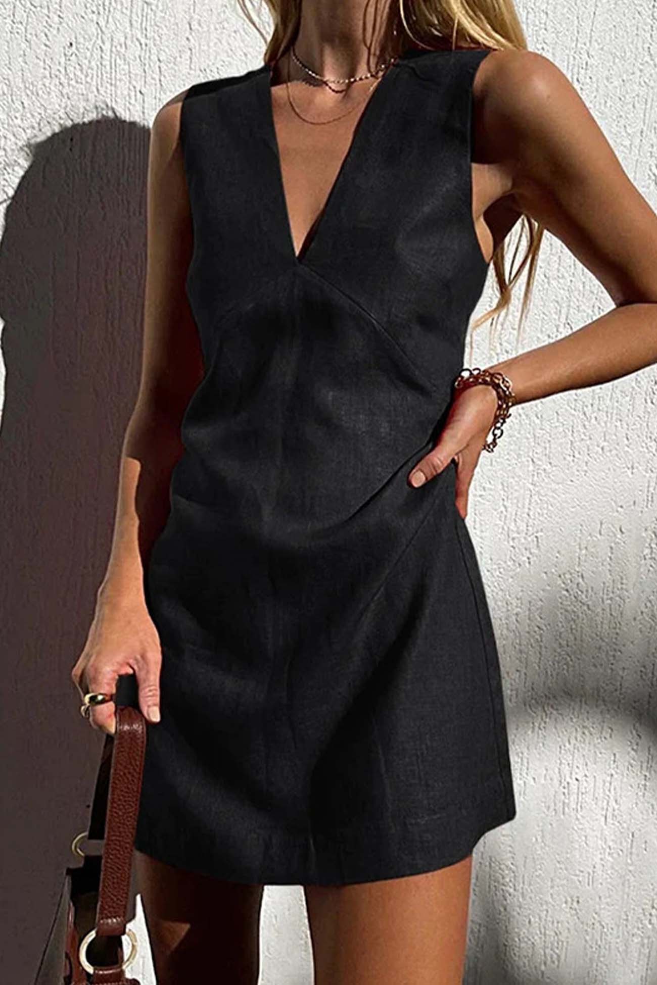 Elvianne | Sommer Minikleid aus Leinen