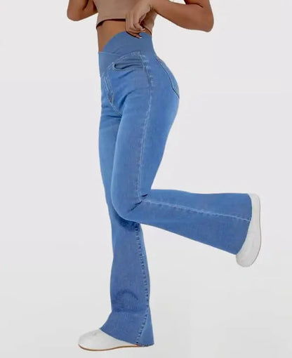 Maxim™ – Damen High-Waist Stretch-Jeans mit modernem, schmeichelhaftem Schlag [50 % Rabatt]