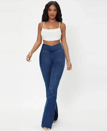 Maxim™ – Damen High-Waist Stretch-Jeans mit modernem, schmeichelhaftem Schlag [50 % Rabatt]