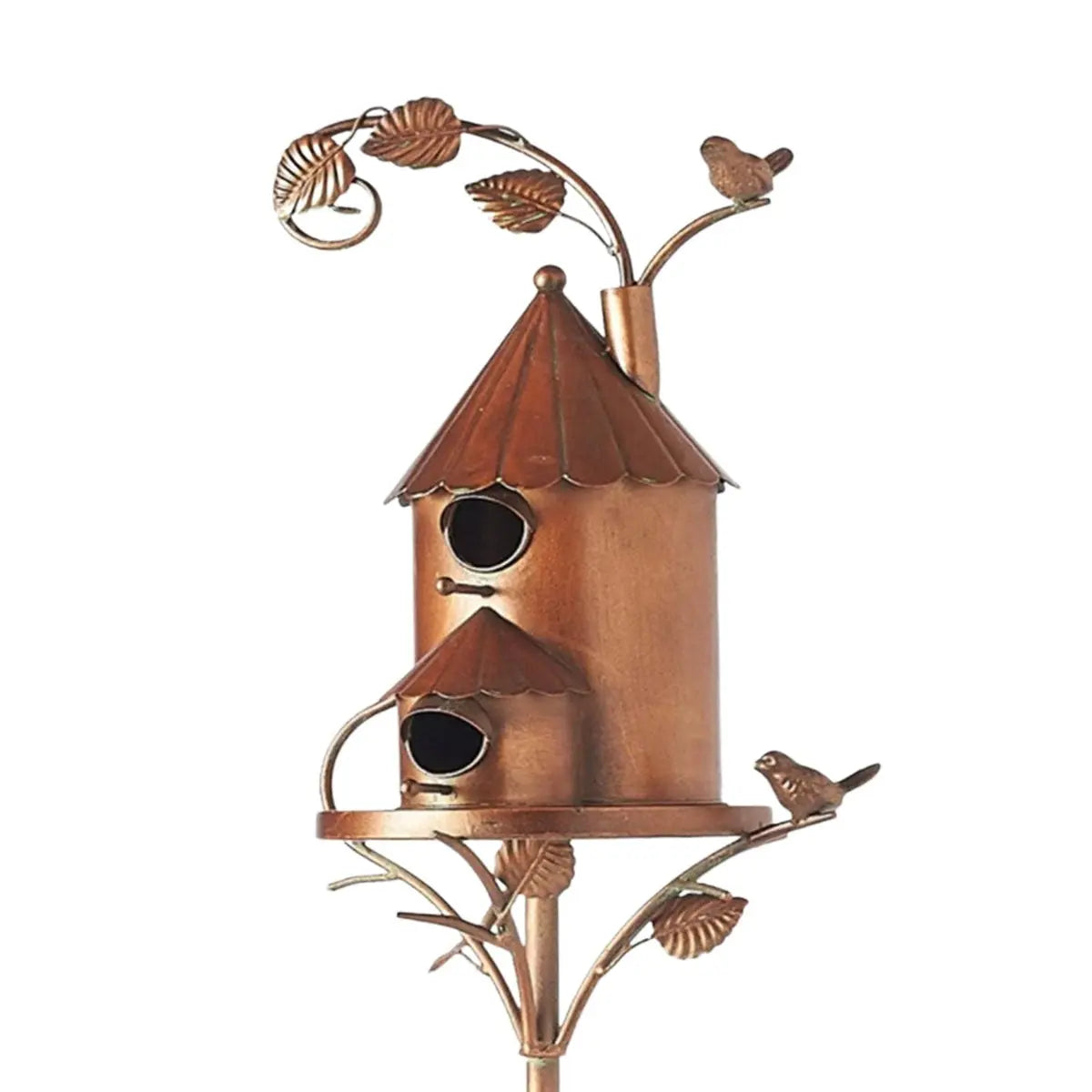 Dekorativer Metall-Vogelhaus-Gartenstab – Vintage-Stil product image 2
