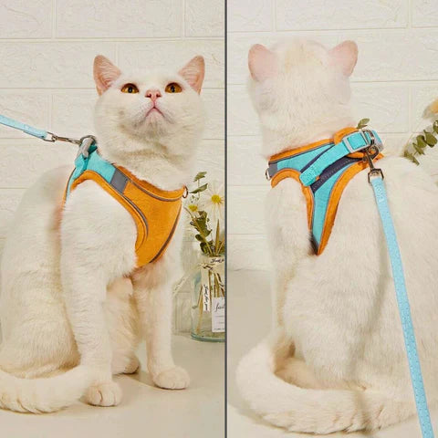 Katzengeschirr mit Leine – Komfortabler Sitz mit reflektierenden Sicherheitsstreifen product image 6