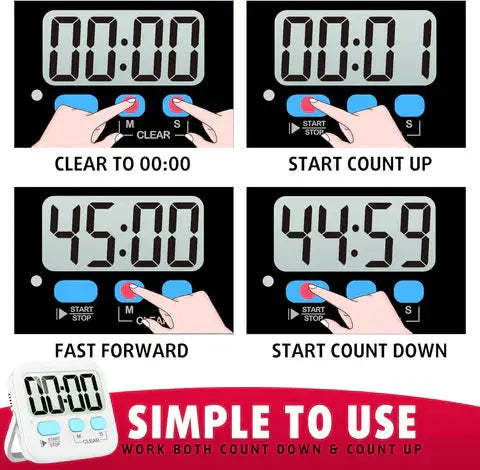 Digitaler Küchentimer 2er-Set – Großes Display & Magnetrückseite product image 7