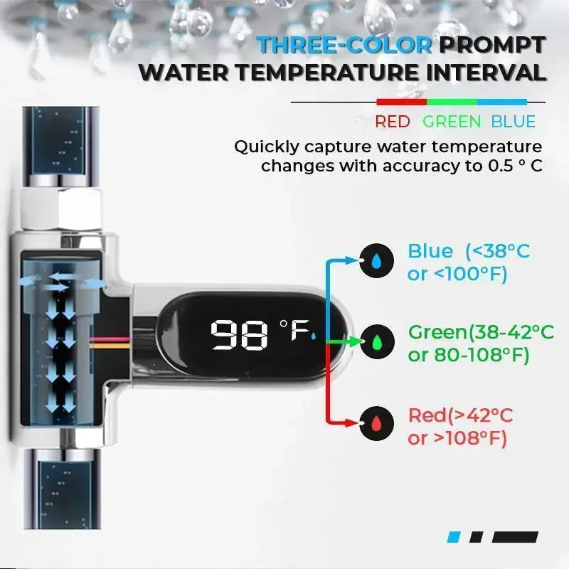 Digitales Duschthermometer | Optimale Duschtemperatur, LED-Anzeige product image 4