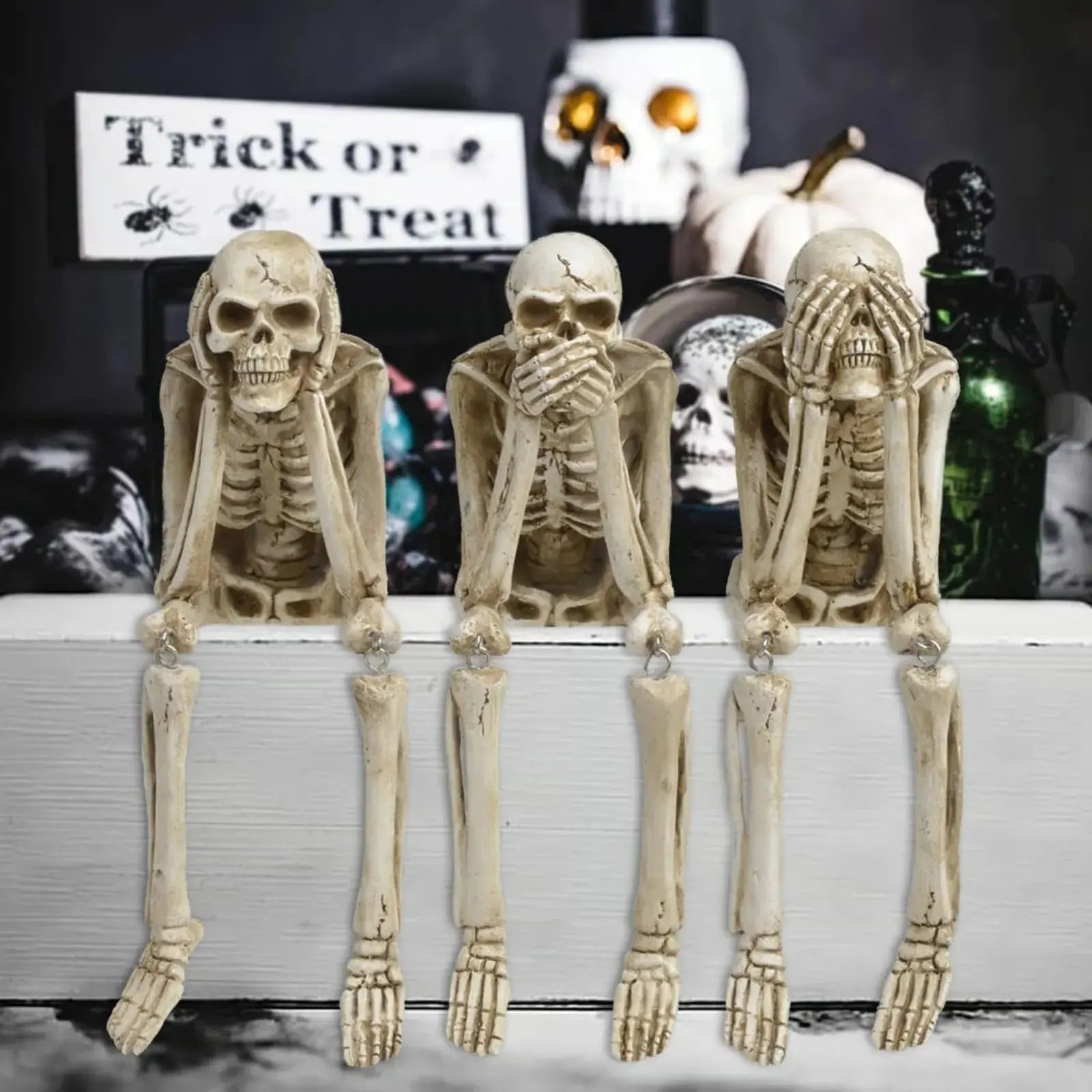 [3er-Set] SkullBudy™ – Gruselige Kamin-Dekoration für Halloween & Partys [50% Rabatt]
