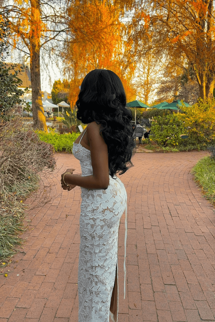 Elegantes Maxikleid Mit Spitzen-Details Für Frauen