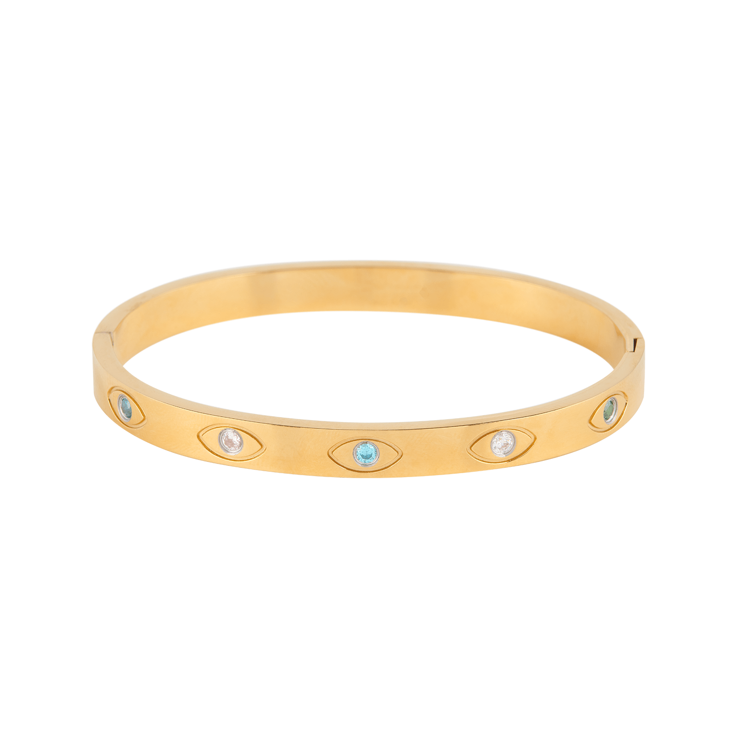 Eleganter Goldener Eyebright Armreif Für Frauen
