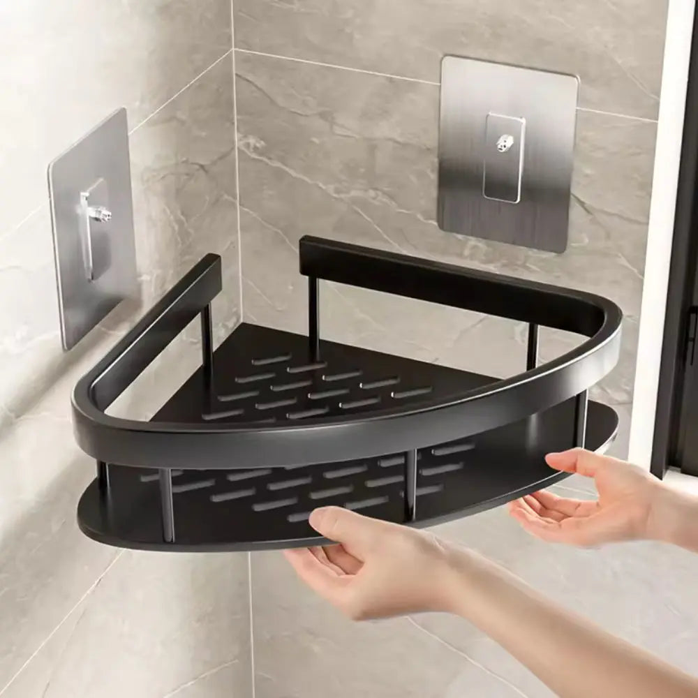 Eck-Duschregal – Bohrloses Aluminium-Wandregal für Bad & Dusche product image 3