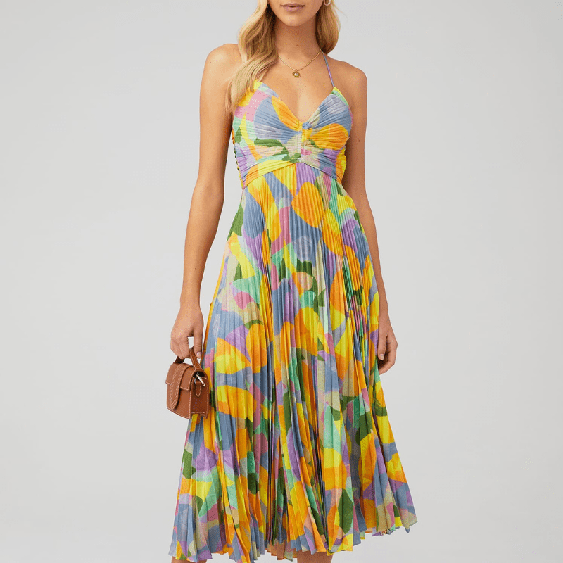 Avadora | Plissiertes Maxikleid Damen
