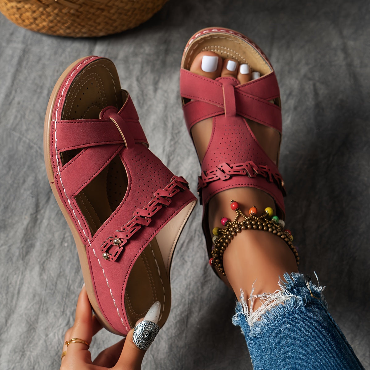 Faressa | Atmungsaktive Sommer-Plattform-Sandalen