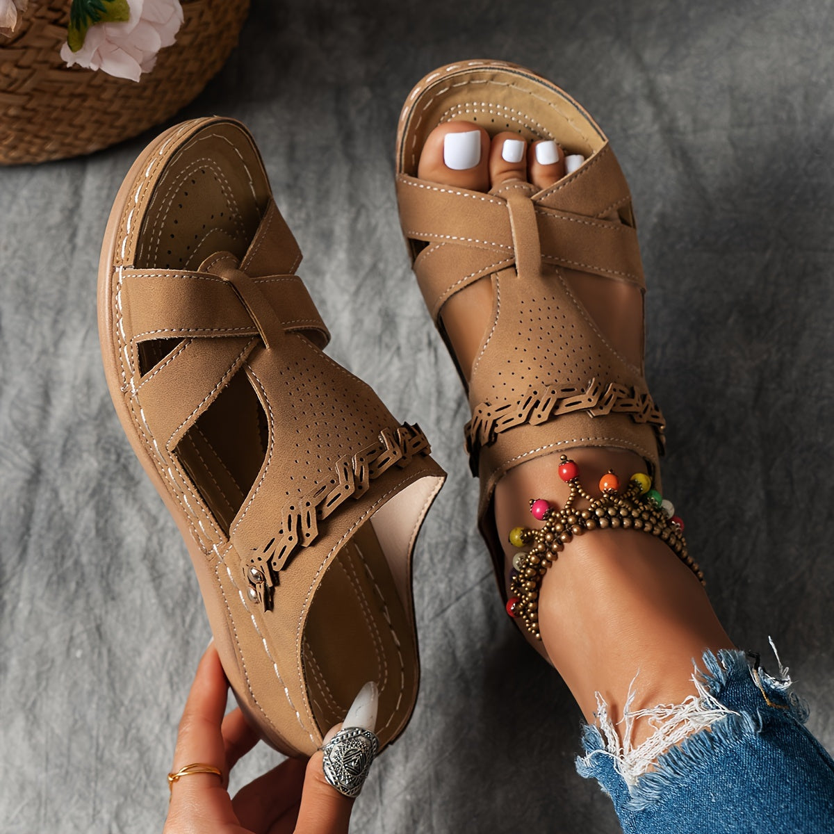 Faressa | Atmungsaktive Sommer-Plattform-Sandalen