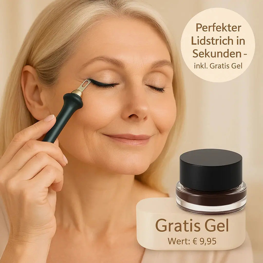 PerfectLine™ – Eyeliner-Set mit Präzisionswerkzeug und wasserfestem Gel [50 % Rabatt]