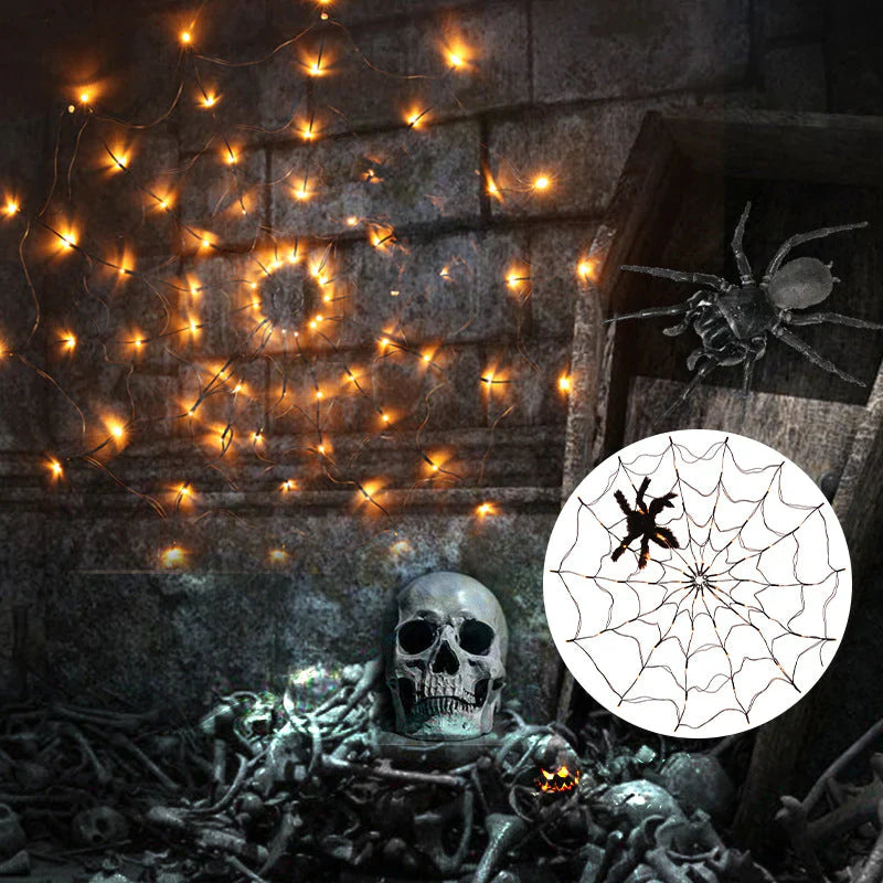 SpiderLight™ – Halloween-Spinnennetzlichter Party Dekoration [50% Rabatt]