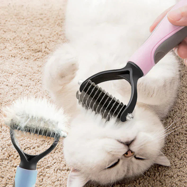 PetBrush™ – Zweizahn-Bürste für Haustierhaare | 1 + 1 Gratis