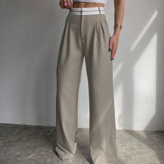 Modische Hochtaillierte Gerade Hose Für Frauen