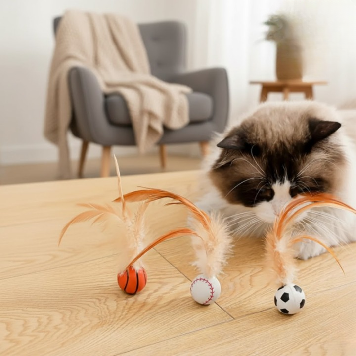 FeatherBounce Katzenspielzeug - 3er-Set product image 1