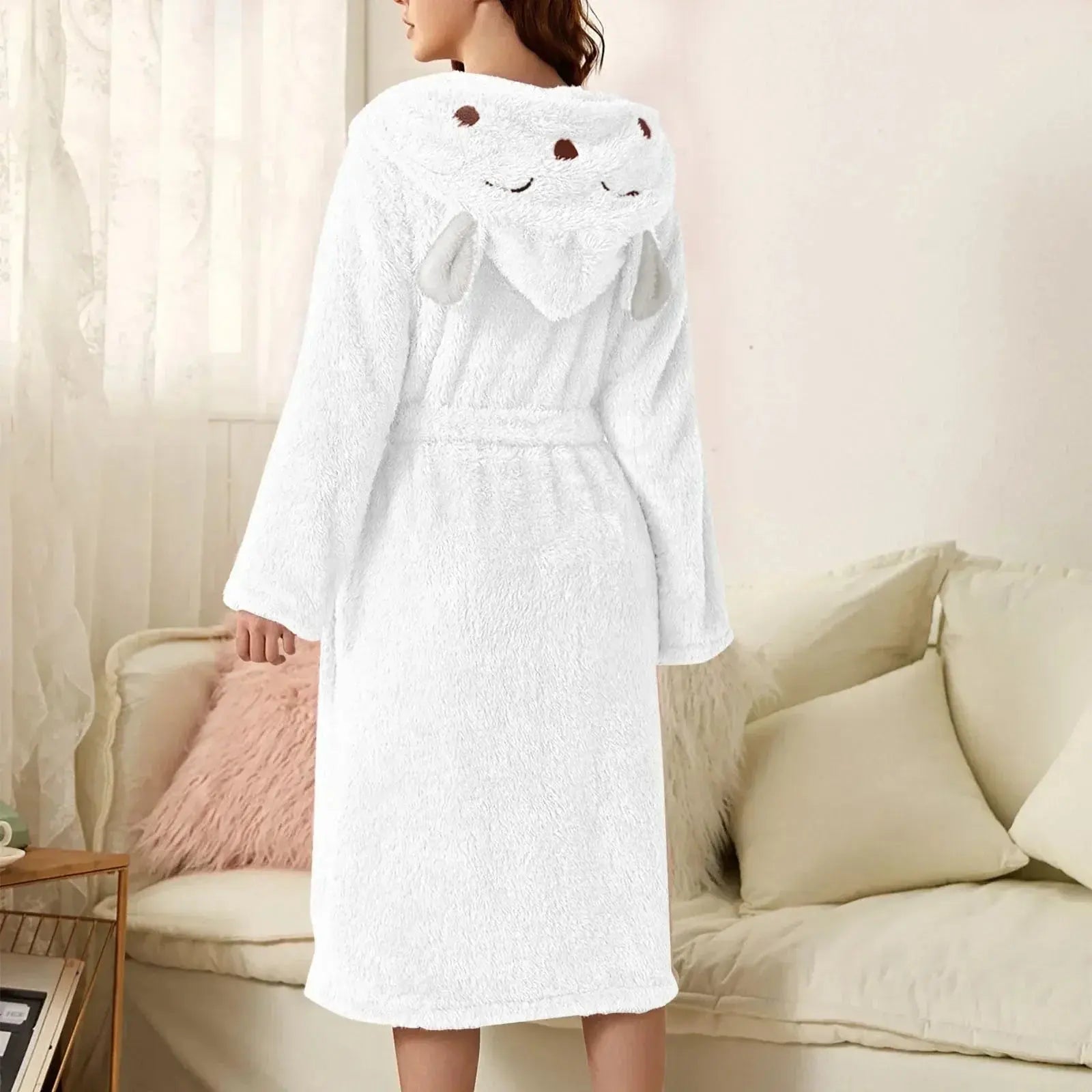 Flanell-Bademantel mit Kapuze und Hasenohren product image 5