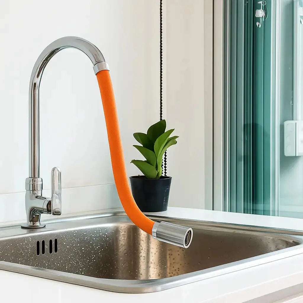 Flexibler Hahnaufsatz rotierend – Sauberes Spülen ohne lästige Spritzwinkel product image 1