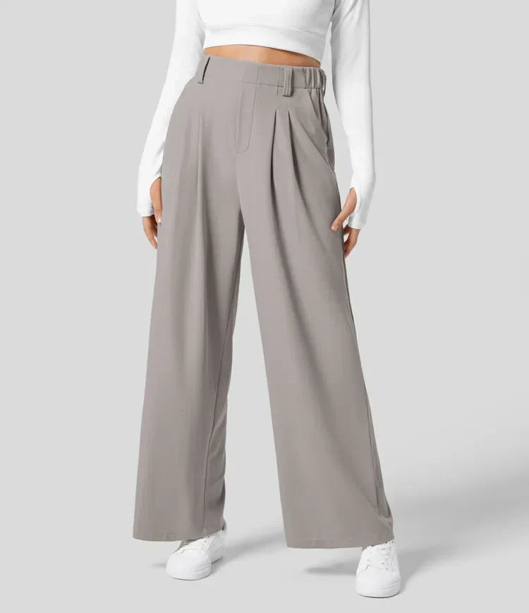 Schicke High Waist Weitbein Hose für Damen