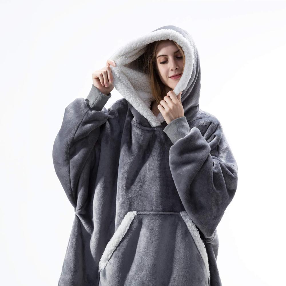 Sable | Sweatshirt-Decke mit Kapuze in Übergröße