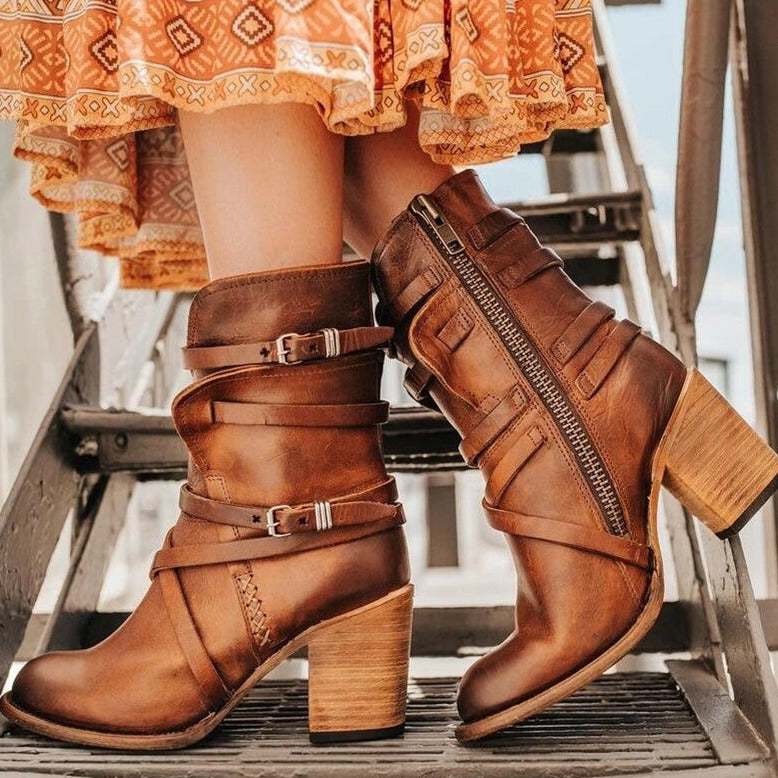 Elegante Winter-Lederstiefel für Damen – Wärme und Stil Perfekt Kombiniert