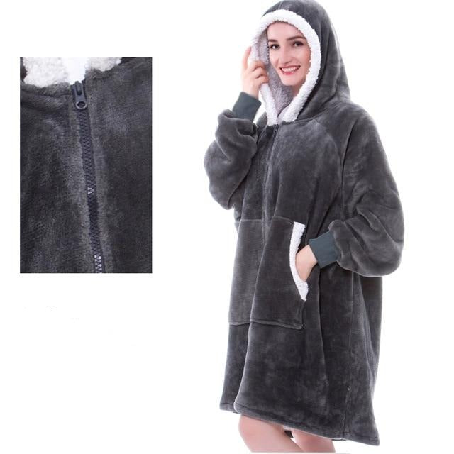 Sable | Sweatshirt-Decke mit Kapuze in Übergröße