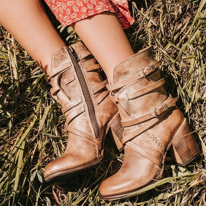 Elegante Winter-Lederstiefel für Damen – Wärme und Stil Perfekt Kombiniert