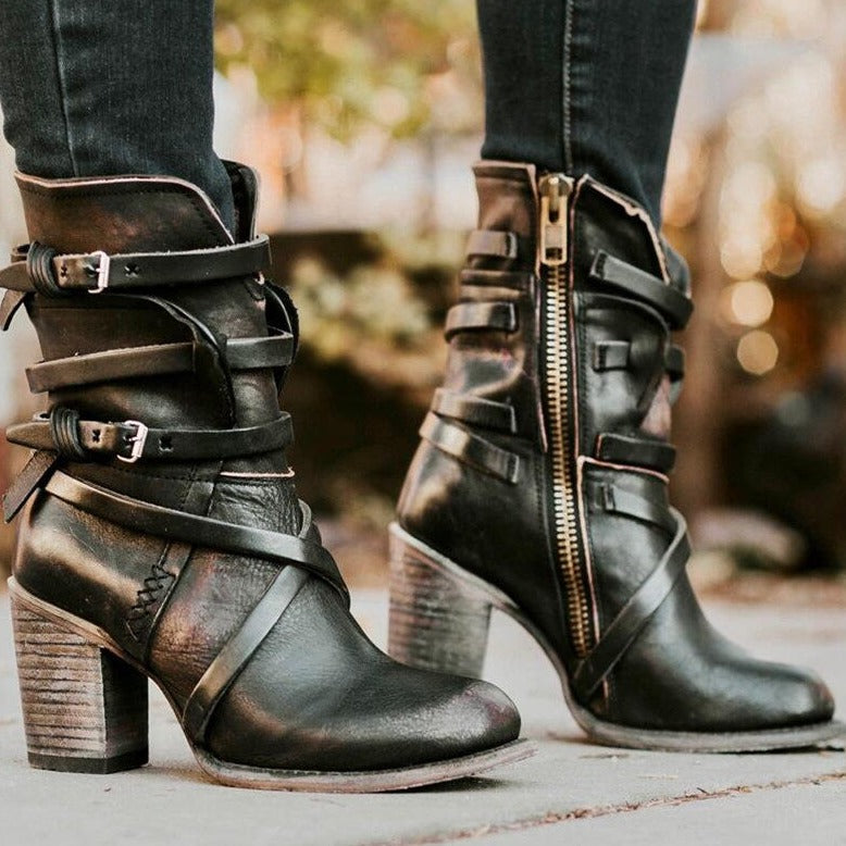 Elegante Winter-Lederstiefel für Damen – Wärme und Stil Perfekt Kombiniert