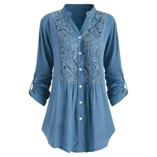 Kimberlyn | Lange Bluse mit Puffärmeln für Frauen
