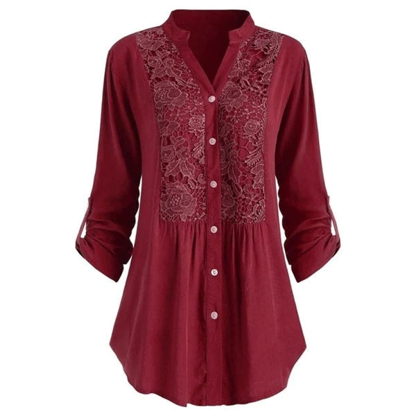 Kimberlyn | Lange Bluse mit Puffärmeln für Frauen