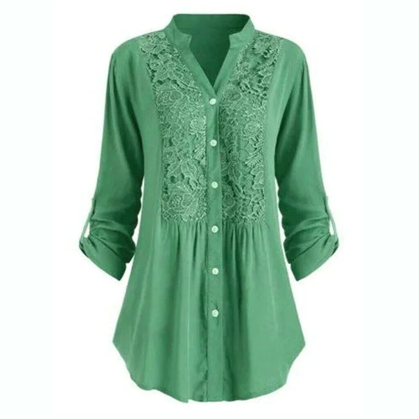 Kimberlyn | Lange Bluse mit Puffärmeln für Frauen
