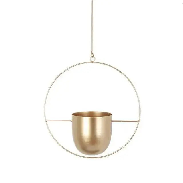 Hängepflanzgefäß aus Metall mit Kette – Ovaler oder Runder Rahmen product image 5
