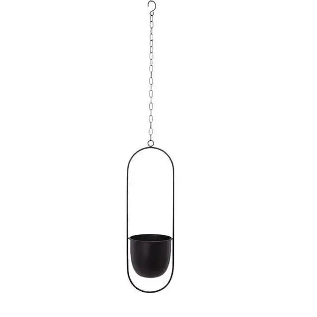 Hängepflanzgefäß aus Metall mit Kette – Ovaler oder Runder Rahmen product image 7