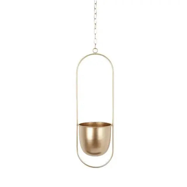 Hängepflanzgefäß aus Metall mit Kette – Ovaler oder Runder Rahmen product image 8