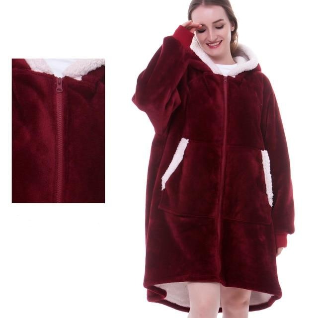 Sable | Sweatshirt-Decke mit Kapuze in Übergröße