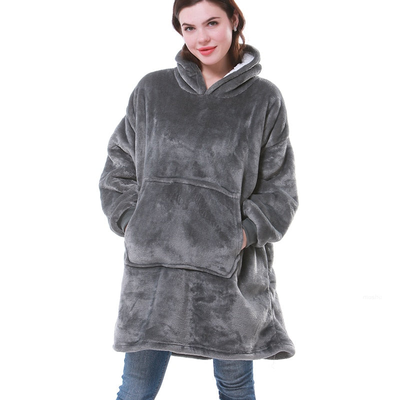 Sable | Sweatshirt-Decke mit Kapuze in Übergröße
