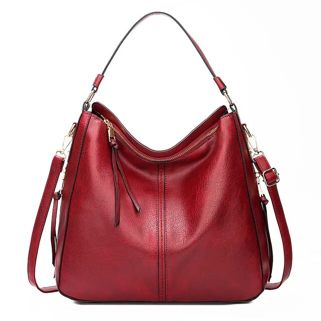 Tyra | Geräumige Lederhandtasche mit Seitentaschen